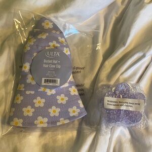 Ulta Bucket Hat and Daisy Claw Clip, NWT